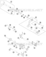 MECANISME DE SELECTION DE VITESSES pour KTM 350 EXC-F de 2014