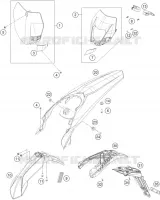 PLASTIQUES pour KTM 350 EXC-F de 2014