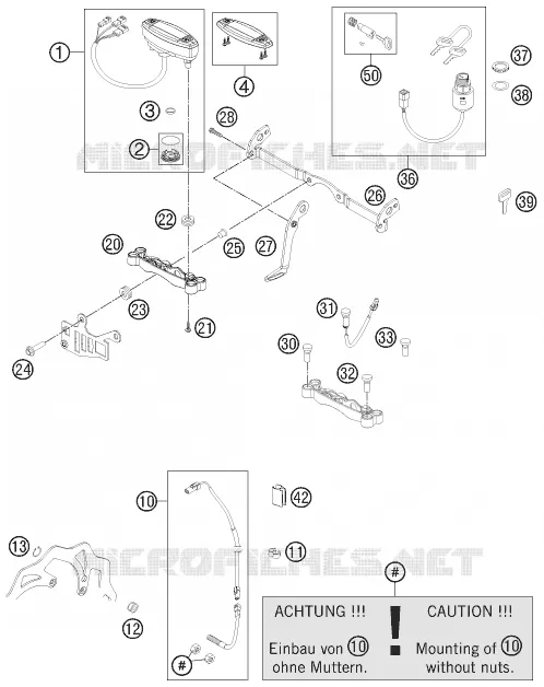 CONTACTEUR A CLE KTM MOTO 350 2012 EXC-F  350 EXC-F