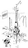 CARBURATEUR pour KTM 350 EXC-F 20KW/SUP.COM de 1994