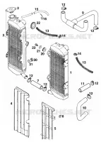 CIRCUIT DE REFROIDISSEMENT pour KTM 350 EXC-F 20KW/SUP.COM de 1994