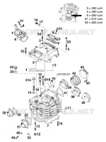 CULASSE pour KTM 350 EXC-F 20KW/SUP.COM de 1994