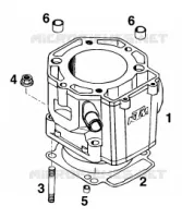 CYLINDRE pour KTM 350 EXC-F 20KW/SUP.COM de 1994