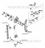 DISTRIBUTION pour KTM 350 EXC-F 20KW/SUP.COM de 1994