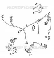 FAISCEAU ELECTRIQUE pour KTM 350 EXC-F 20KW/SUP.COM de 1994
