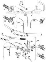 GUIDON / COMMANDES pour KTM 350 EXC-F 20KW/SUP.COM de 1994