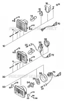 PHARE / FEU ARRIERE pour KTM 350 EXC-F 20KW/SUP.COM de 1994
