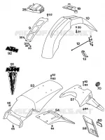 PLASTIQUES pour KTM 350 EXC-F 20KW/SUP.COM de 1994