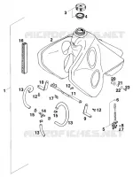 RESERVOIR / SELLE pour KTM 350 EXC-F 20KW/SUP.COM de 1994