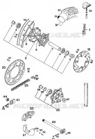 ROUE ARRIERE pour KTM 350 EXC-F 20KW/SUP.COM de 1994