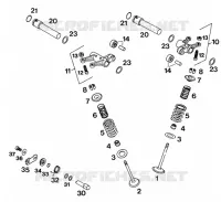 SOUPAPES pour KTM 350 EXC-F 20KW/SUP.COM de 1994