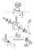 VILEBREQUIN / PISTON pour KTM 350 EXC-F 20KW/SUP.COM de 1994