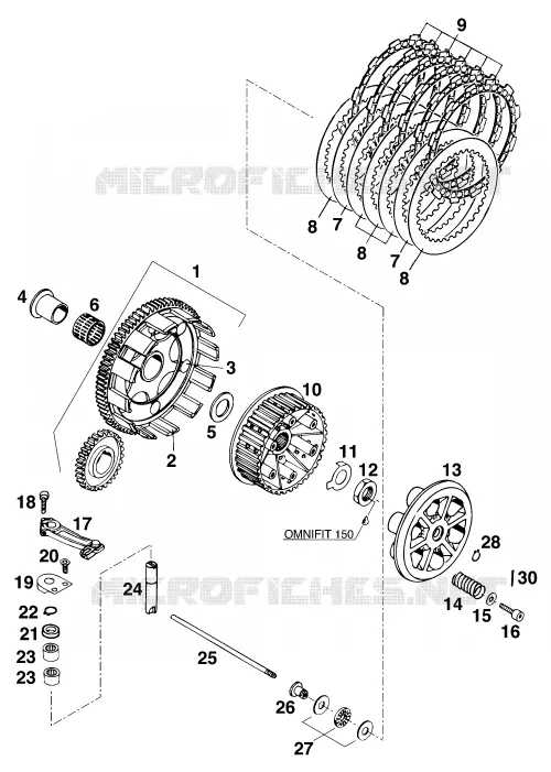 EMBRAYAGE KTM MOTO 350 1994 EXC-F  350 EXC-F 20KW/SUP.COM