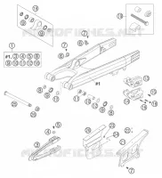 BRAS OSCILLANT  pour KTM 250 EXC SIX-DAYS de 2004
