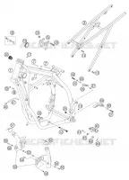 CADRE pour KTM 250 EXC SIX-DAYS de 2004