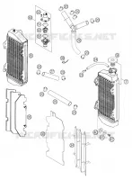 CIRCUIT DE REFROIDISSEMENT pour KTM 250 EXC SIX-DAYS de 2004