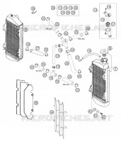 CIRCUIT DE REFROIDISSEMENT pour KTM 250 EXC SIX-DAYS de 2004