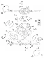 CYLINDRE / CULASSE pour KTM 250 EXC SIX-DAYS de 2004
