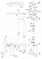 FOURCHE / T DE FOURCHE pour KTM 250 EXC SIX-DAYS de 2004