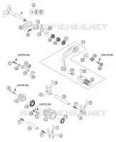 MECANISME DE SELECTION DE VITESSES pour KTM 250 EXC SIX-DAYS de 2004