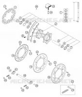 ROUE ARRIERE pour KTM 250 EXC SIX-DAYS de 2004