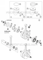 VILEBREQUIN / PISTON pour KTM 250 EXC SIX-DAYS de 2004