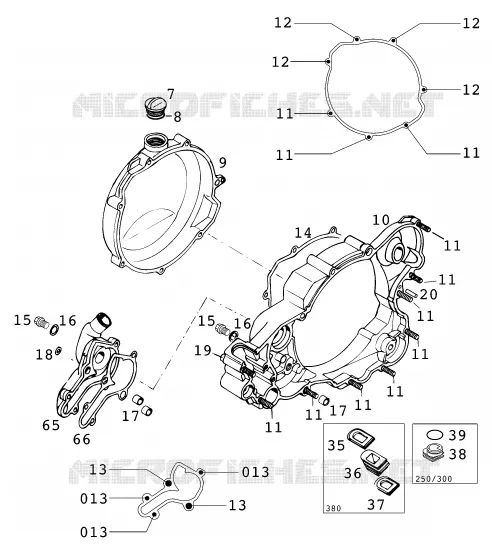 CARTER EMBRAYAGE KTM MOTO 250 2001 EXC  250 EXC SIX-DAYS