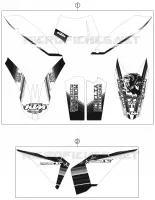 AUTOCOLLANTS pour KTM 250 EXC SIX-DAYS de 2011