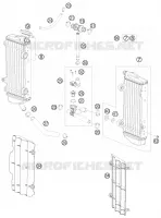 CIRCUIT DE REFROIDISSEMENT pour KTM 250 EXC SIX-DAYS de 2011