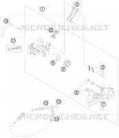 ETRIER DE FREIN AR pour KTM 250 EXC SIX-DAYS de 2011
