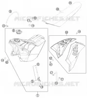 RESERVOIR / SELLE pour KTM 250 EXC SIX-DAYS de 2011