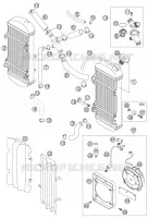 CIRCUIT DE REFROIDISSEMENT pour KTM 250 EXC RACING de 2005