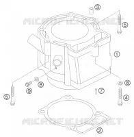 CYLINDRE pour KTM 250 EXC RACING de 2005