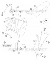 RESERVOIR / SELLE pour KTM 250 EXC RACING de 2005