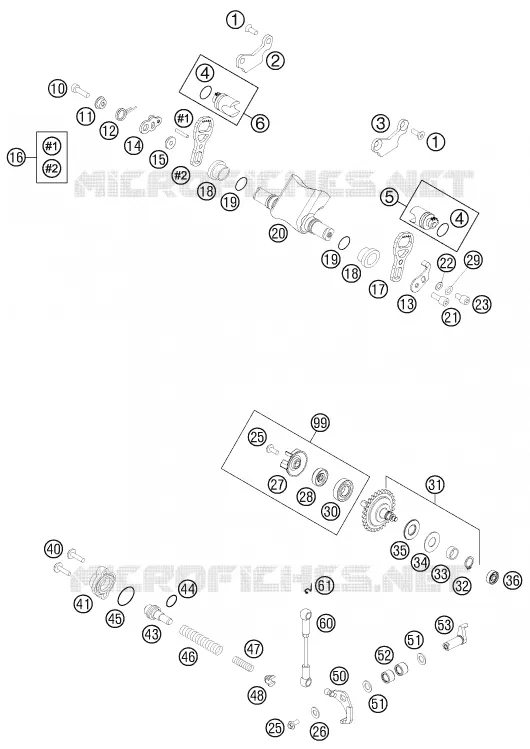 VALVE D'ECHAPPEMENT KTM MOTO 250 2016 EXC  250 EXC