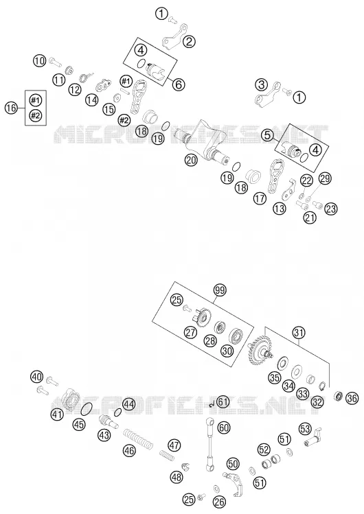 VALVE D'ECHAPPEMENT KTM MOTO 250 2015 EXC  250 EXC