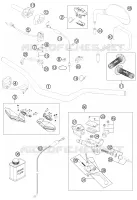 GUIDON / COMMANDES pour KTM 250 EXC de 2014