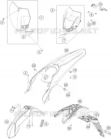 PLASTIQUES pour KTM 250 EXC de 2014