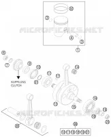 VILEBREQUIN / PISTON pour KTM 250 EXC de 2014