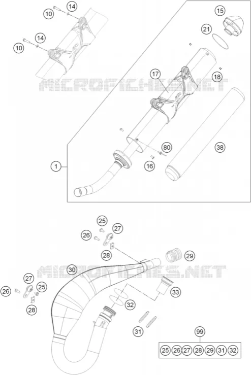 ECHAPPEMENT KTM MOTO 250 2014 EXC  250 EXC