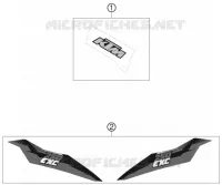 AUTOCOLLANTS pour KTM 250 EXC de 2013