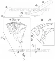 RESERVOIR / SELLE pour KTM 250 EXC de 2013