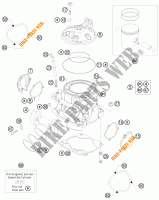 CYLINDRE / CULASSE pour KTM 250 EXC de 2012
