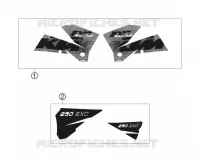 AUTOCOLLANTS pour KTM 250 EXC de 2006