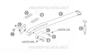 BEQUILLE LATERALE / CENTRALE pour KTM 250 EXC de 2006