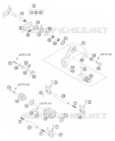 MECANISME DE SELECTION DE VITESSES pour KTM 250 EXC de 2006