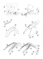PLASTIQUES pour KTM 250 EXC de 2006