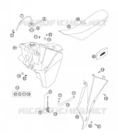 RESERVOIR / SELLE pour KTM 250 EXC de 2006
