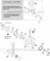 VILEBREQUIN / PISTON pour KTM 250 EXC de 2006