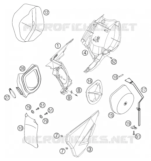 FILTRE A AIR KTM MOTO 250 2005 EXC  250 EXC